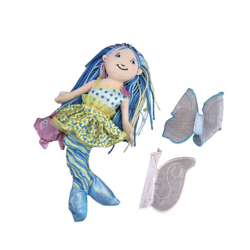 Groovy Girls Aqualina Yarn Hair Mermaid Play Doll Butterfly Wings 2009